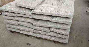 临汾芝麻白蘑菇石，自然面