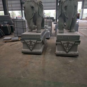 临汾芝麻灰花岗岩对象 芝麻白芝麻灰大象