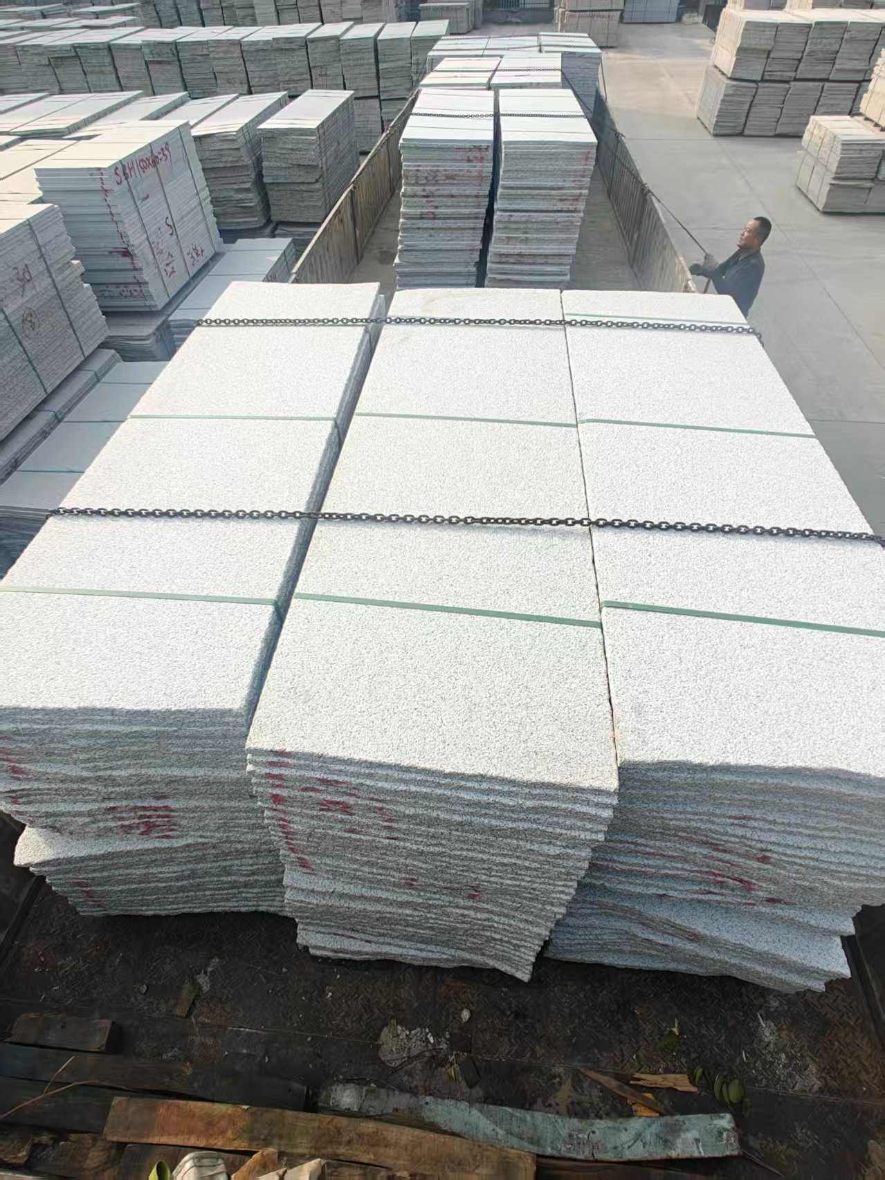 临汾芝麻白毛板，石材毛板