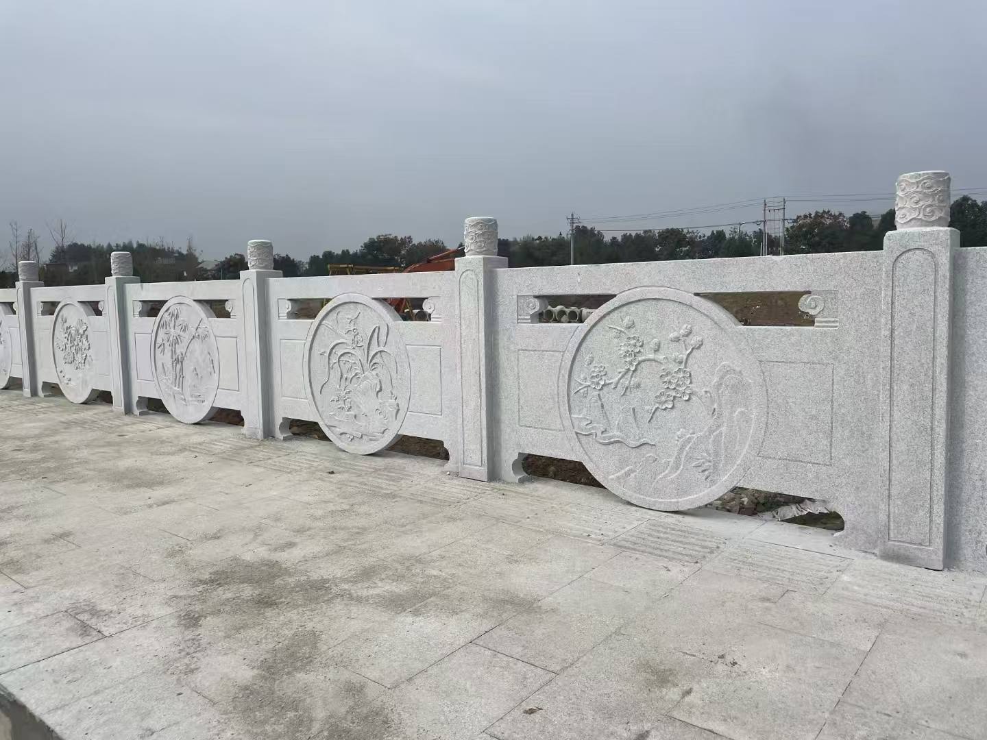 临汾芝麻白河道栏杆 石材栏杆